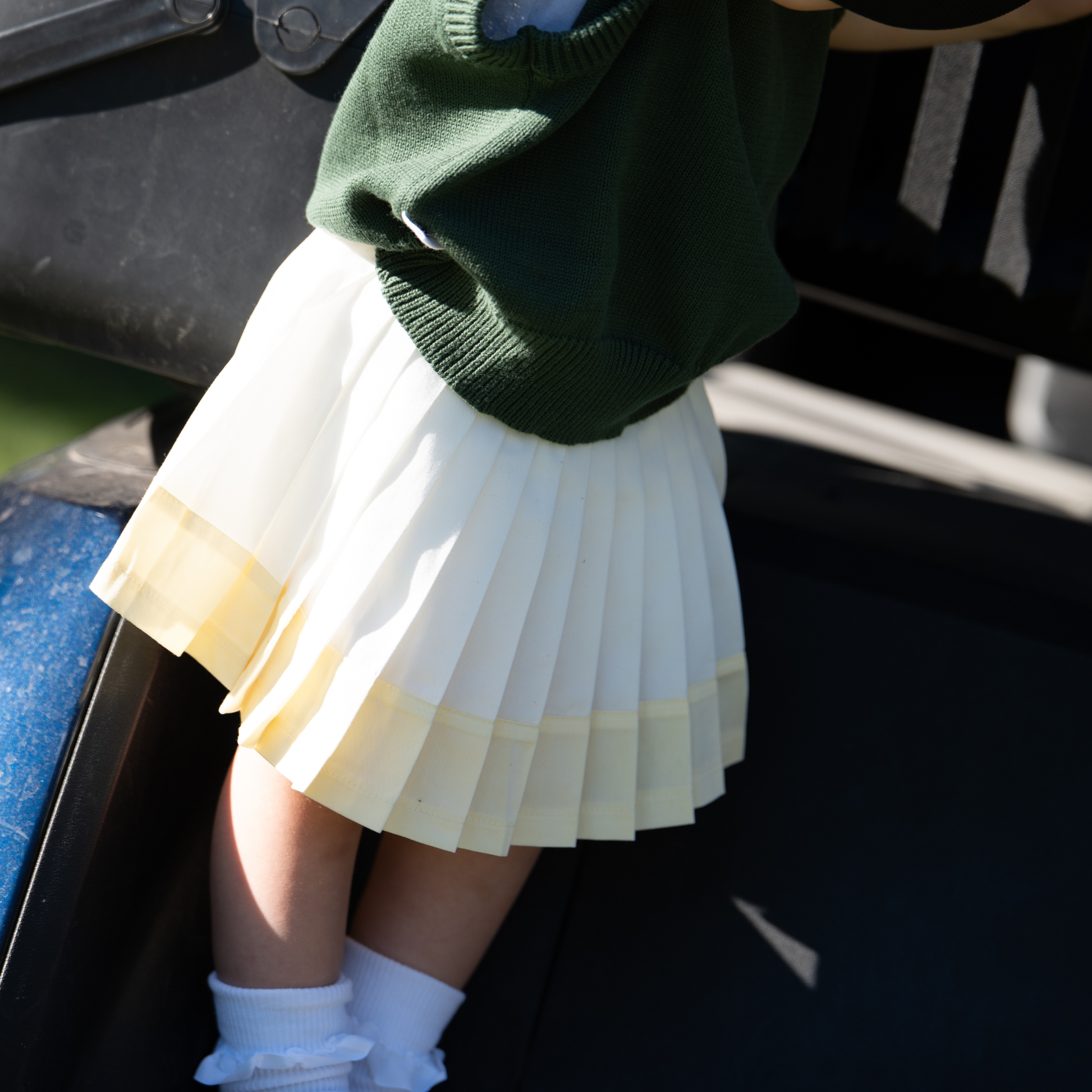 Court Pleat Skirt - Buttercream