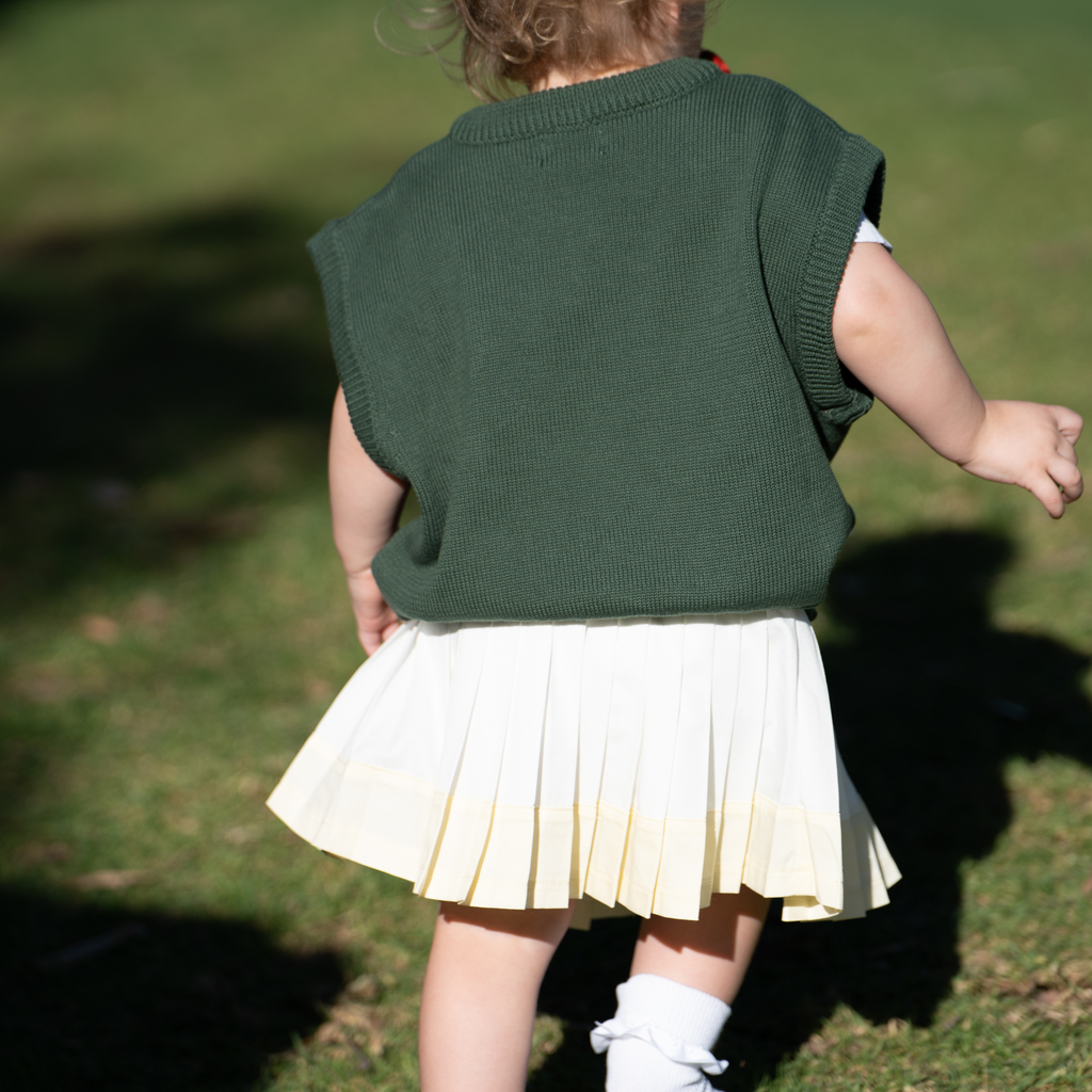 Court Pleat Skirt - Buttercream