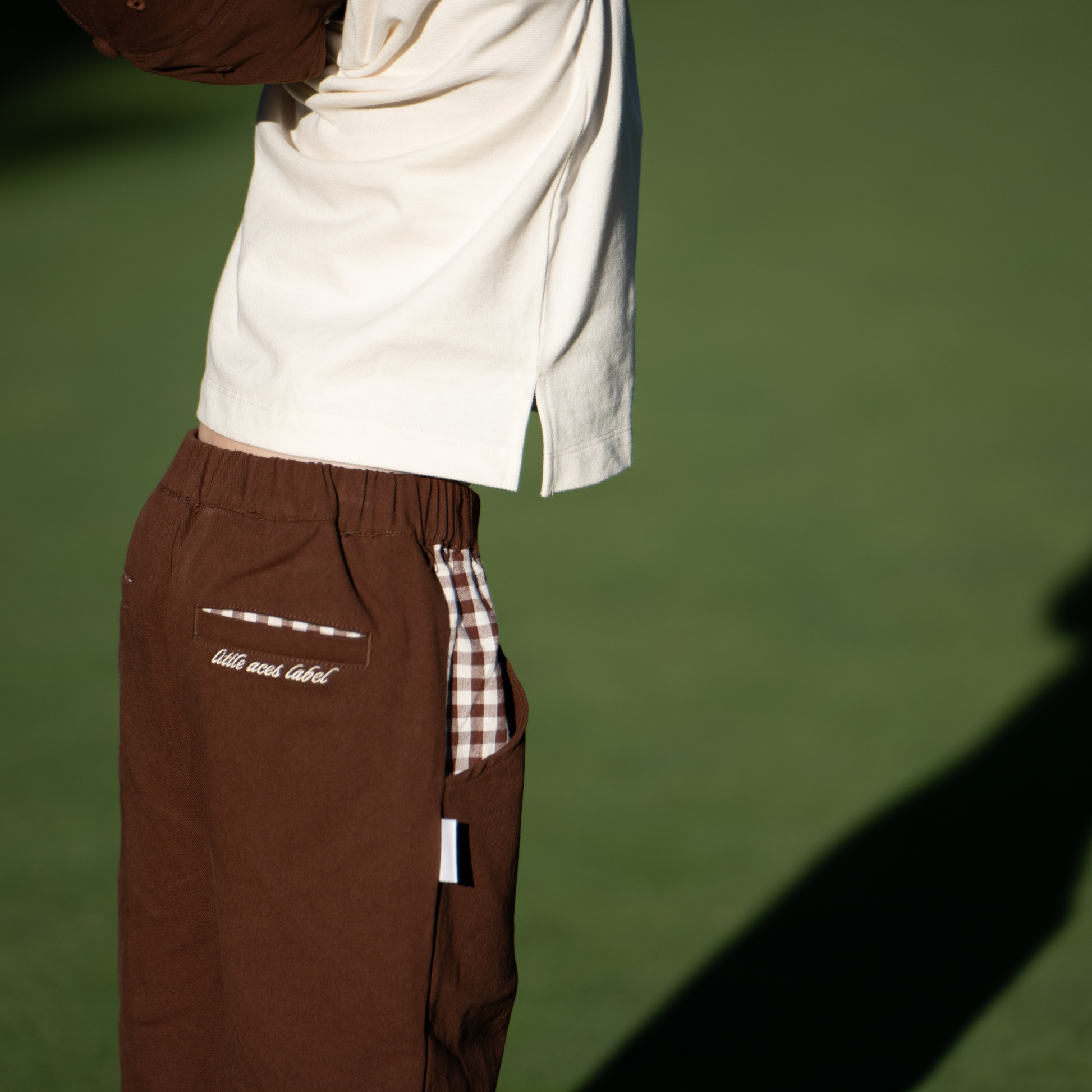 Weekend Gingham Pants - Warm Chocolate