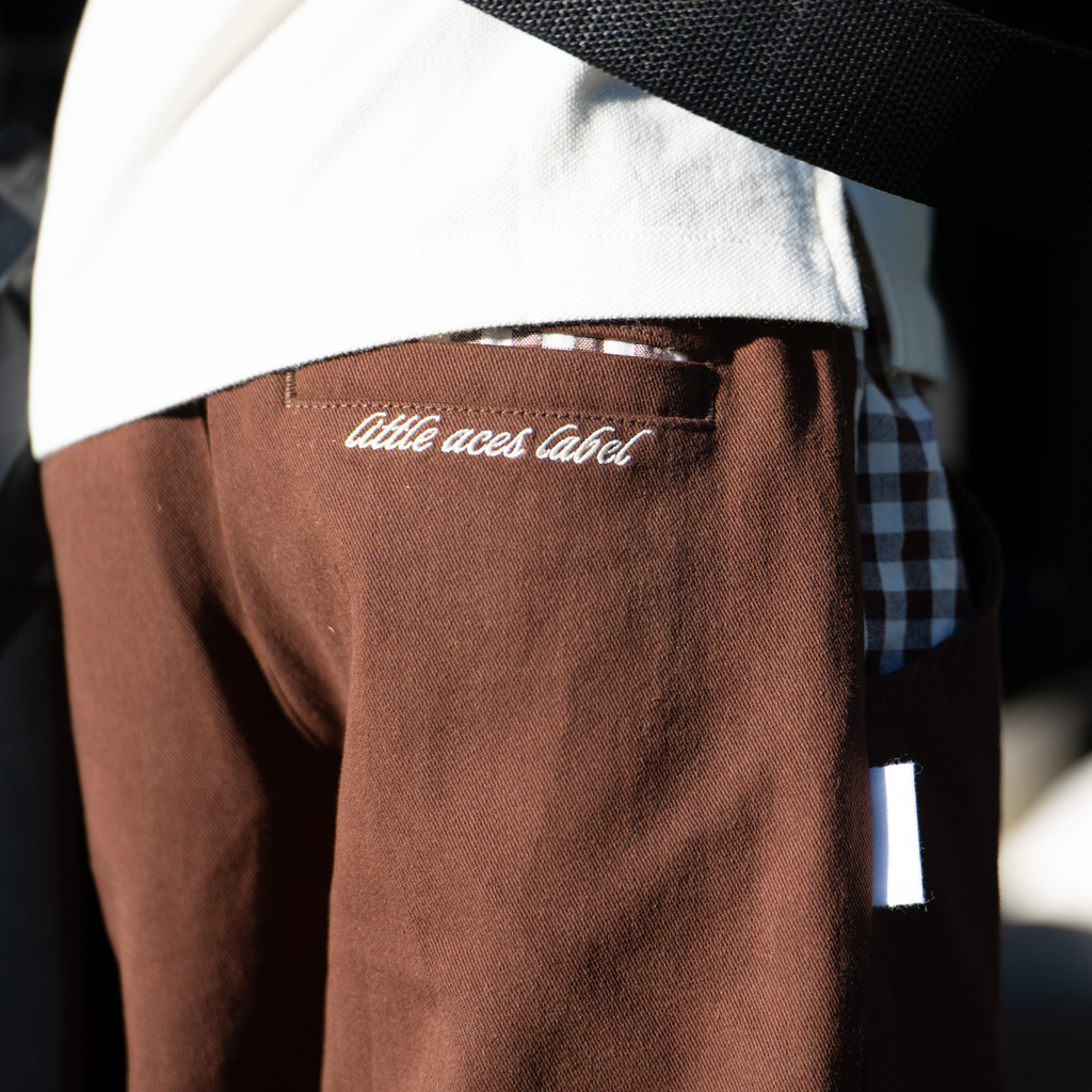Weekend Gingham Pants - Warm Chocolate