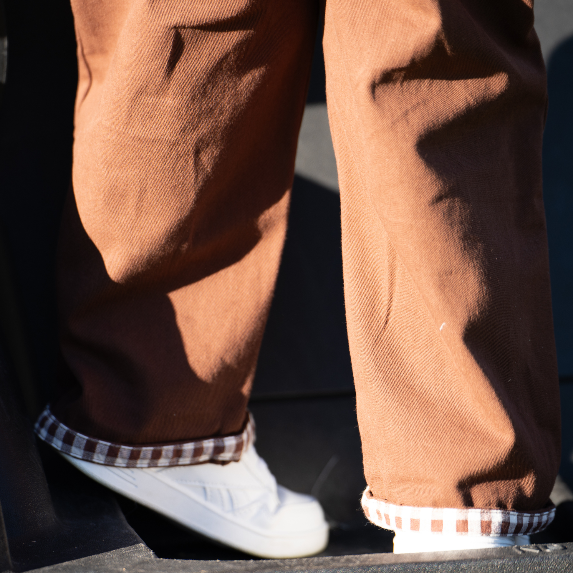 Weekend Gingham Pants - Warm Chocolate